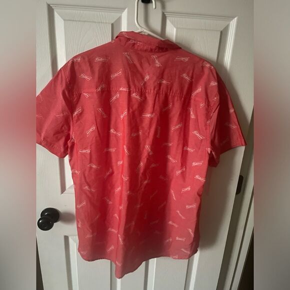 Men’s Anheiser Busch Budweiser Short Sleeve Button Down Shirt Size XL - Picture 3 of 8
